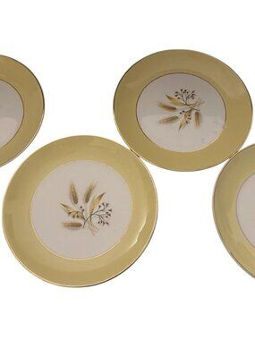Century Service Autumn Gold Wheat Set Of 4 - Bread And Butter Dishes